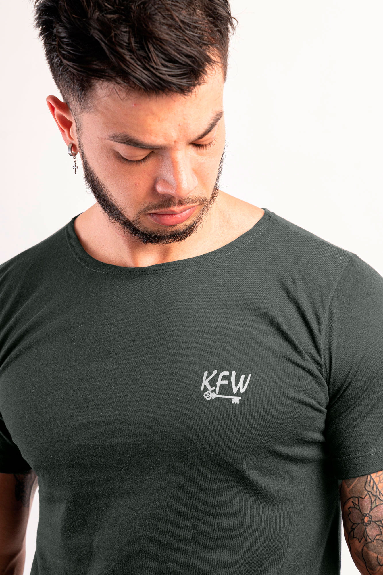 Camisetas Masculinas Mancozy Longline - Pack Com 3 Unidades Em Cinza Escuro